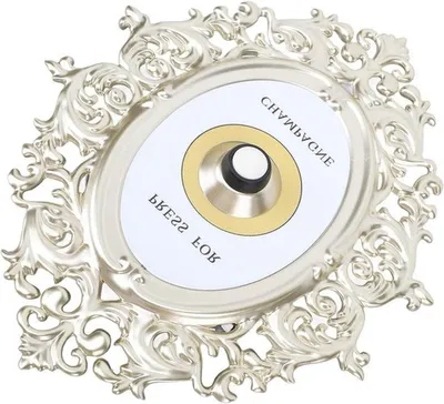 Dekorative Metallglocke mit eleganter Champagner-Oberfläche für Zuhause, Hotels und Feiern