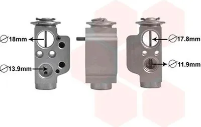 Produktbild von VAN WEZEL Expansionsventil Klimaanlage 58001367 für VW Transporter V Bus (7HB, 7HJ, 7EB, 7EJ, 7EF, 7EG, 7HF, 7EC)