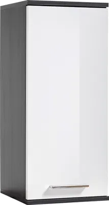 Produktbild von Hängeschrank - Weiß Hochglanz - Norwegische Pinie Nachbildung - B 30 cm - 1 Tür