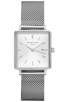 Produktbild von Rosefield QWSS-Q02 Damen-Armbanduhr, Edelstahl-Gehäuse, Metall-Armband