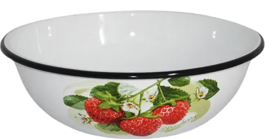Produktbild von Emaille Schüssel Rund 2,5 Liter ca. 23 cm Durchmesser mit Motiv