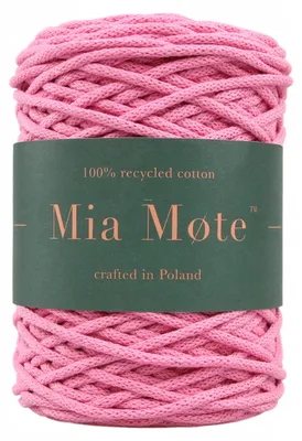 Image de Mia Mote Cordon Macramé 3mm Rose Coton Tressé 200m