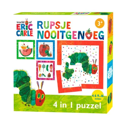 Produktbild von The Very Hungry Caterpillar 4-1 puzzel, 4 Stück(e), Kunst, 3 Jahr(e)