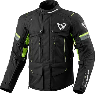 Immagine prodotto di Giacca da moto in tessuto impermeabile MUGENRACE T-Uno, nero/giallo, 5XL