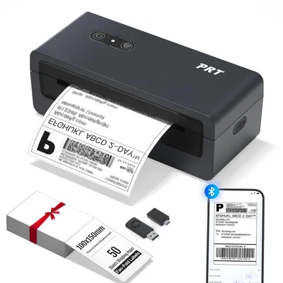 Thermischer Etikettendrucker N43BT, Bluetooth, 4x6 Zoll, schwarz