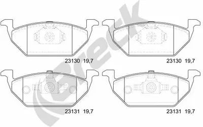 Produktbild von BRECK Bremsbeläge Satz Vorne Bremsklötze für VW Golf IV Schrägheck (1J1) 23130 00 702 00