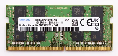 Immagine prodotto di Samsung SO-DIMM 16 GB di memoria RAM DDR4 a 260 pin, 3200 MHz, M471A2K43EB1-CWE