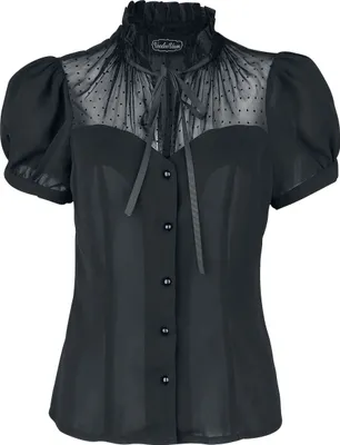 Produktbild von Voodoo Vixen Bluse Damen Acid Doll Coalette Blouse schwarz S