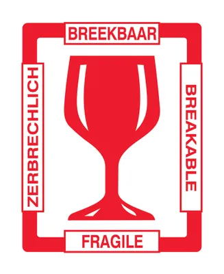 Produktbild von rillprint Hinweisetiketten "Glas" 80 x 100 mm 500 Etiketten