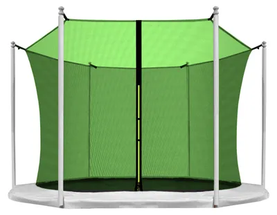 Obrázek produktu pro INLEA Vnitřní ochranná síť na trampolínu o celkovém průměru 250 cm na 6 tyčí – světle zelená