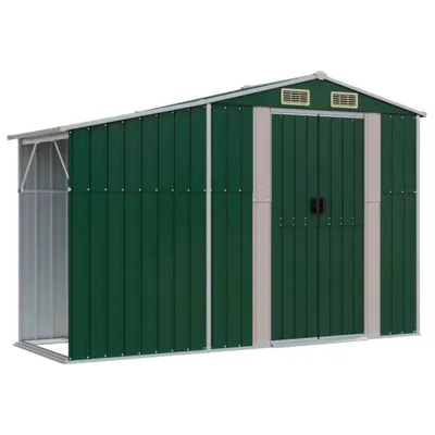 Immagine prodotto di vidaXL Casetta da giardino Verde 277x93x179 cm Acciaio zincato