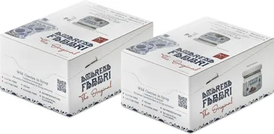Produktbild von Food-United AMARENA FABBRI 1905 48x 35 Portionen Gläschen, Amarenakirschen aus Italien halb-kandiert in Sirup - ohne Aroma- Farb- & Konservierungsmittel & Koscher-Halal, geeignet für Amarena-Kirschen-Eis-Becher oder für die Gastro Hotels