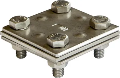 Produktbild von Obermoser Kreuzverbinder, Edelstahl V4A, 60x60x3 mm, flach/flach/flach, 1 Stk.