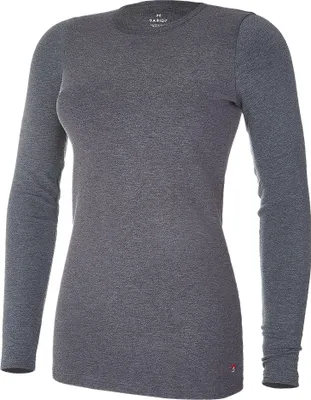 Produktbild von Damen T-Shirt langer Ärmel Outlast® - dunkelgrau meliert, M
