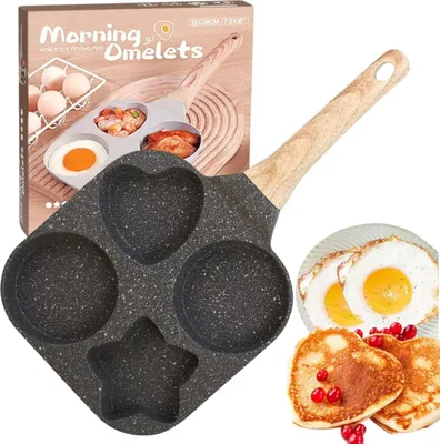 Produktbild von Antihaftbeschichtete Eier- und Pfannkuchenpfanne, 4 Muster