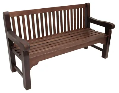 Produktbild von Bank Holzbank Kolonial-Antik-Stil extra stabil dunkel geölt