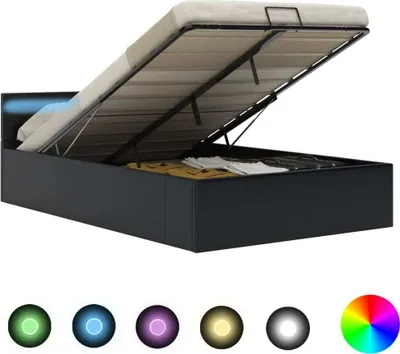 Obrázok produktu pre Hydraulický posteľný rám+úložný priestor, LED, 140x200 cm