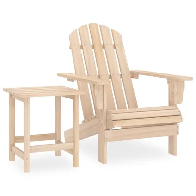 Obrázok produktu pre Záhradná stolička Adirondack so stolíkom jedľový masív