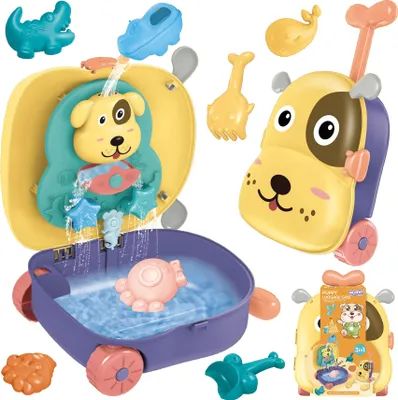 Produktbild von WOOPIE Sand Set 3in1 Koffer Hund + Wasserspielzeug