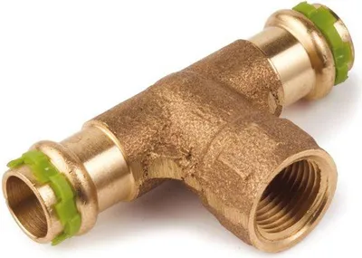 Produktbild von Kupfer Pressfitting Sudo-Press T-Stück Innengwinde 22 mm - 3/4' - 22 mm Kontur V DVGW