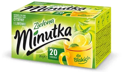 Immagine prodotto di Tè verde Minutka al limone e lime, 20 bustine