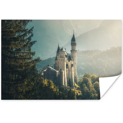 Produktbild von MuchoWow® Poster Natur - Schloss - Berg - Neuschwanstein 180x120 cm - Fotoplakat