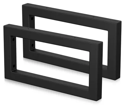 Immagine prodotto di Set di 2 mensole a parete nere per supporto lavabo, lunghezza 30 cm