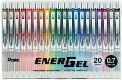 Produktbild von Pentel EnerGel BL77 Gelschreiber - 20 Farben 0,7mm / Satz