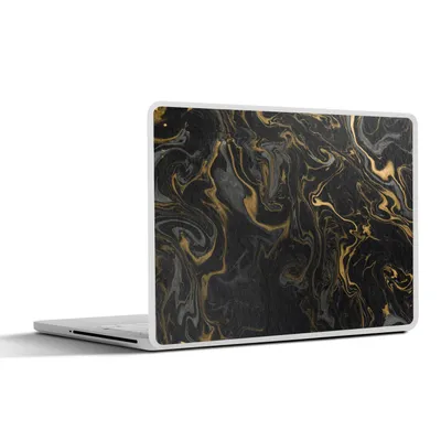 Produktbild von MuchoWow® Laptop Aufkleber Sticker Cover Marmor - Textur - Grau - Gold - Marmoroptik - Luxus 30x21 cm - Sticker für Laptop - Selbstklebend