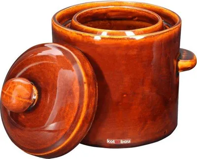 Produktbild von Famanu Gärtopf 18 Liter brauner Steinguttopf mit hermetischem Deckel - ideal für Fermentation