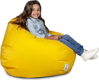 Produktbild von Ecopuf, Oscar, Sitzsack Pouf, Sack Poufsessel Pufsack Kinder, Erwachene, Gelb Nc4