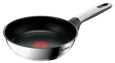 Zdjęcie produktu dla Tefal Emotion+ E3270244, Okrągły, Patelnia uniwersalna, Stal nierdzewna, Stal nierdzewna, Thermo-Spot, Ceramika, Prąd elektryczny, Gaz, Halogen, Indukcja, Płyta jednolita