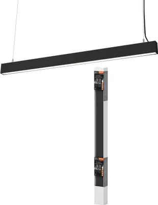 Produktbild von Ledvance LED Pendelleuchte Office Line Cuboid Suspended Schwarz 113cm 42W 5500lm Neutralweiß 4000K Dimmbar