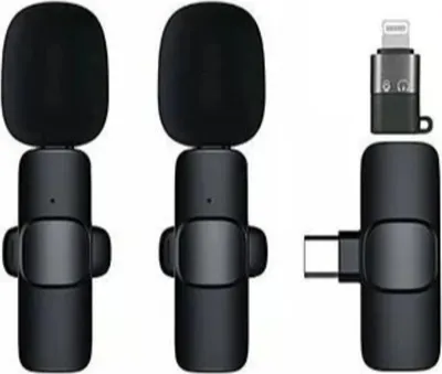 Produktbild von Mini Lavalier Mikrofon - Kabellos Bluetooth Handy Ansteckmikrofon für TikTok & YouTube Drahtloses Mikrofon Schwarz