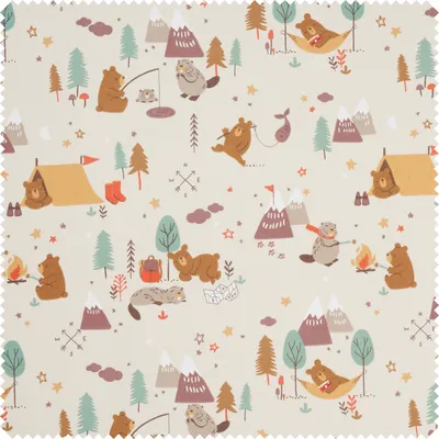 Produktbild von Baumwoll-Stoff "Glamping", 150 cm breit, Meterware