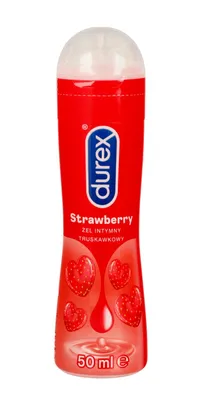 A bottle of Durex Play Sweet Strawberry lubricant.