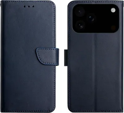 Produktbild von iPhone 18 Pro / 17 Pro Hülle - Coverup Genuine Leather Klapphülle - Echtes Leder - Blau