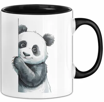 Produktbild von Süßer Panda Tasse Geschenk Lustige Geschenkidee Spruch (Schwarz)