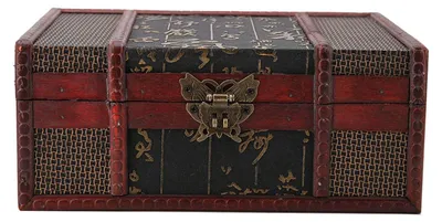 Hölzerne Schmuckbox, Retro, mit Schloss, 23x16x9,9 cm