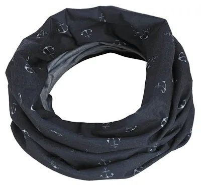 Produktbild von modAS Multifunktionstuch mit Ankerprint – Bandana Halstuch Damen Herren Schlauchtuch Gesichtsmaske Kopfbedeckung in Marine