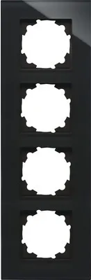 Produktbild von Kopp 406605001, Schwarz, Glas, konventionell, Kopp, Glänzend, IP20