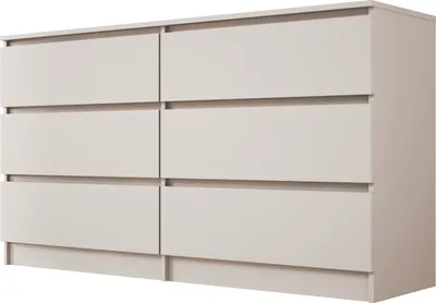 Obrázek produktu pro Komoda, 6 zásuvek, kašmír, 138 x 79 x 39 cm