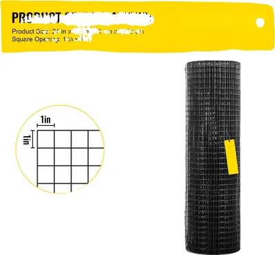 Zdjęcie produktu dla Ogrodzenie z drutu spawanego, powlekane winylem, konstrukcja 16 gauge, 24 cale x 100 stóp