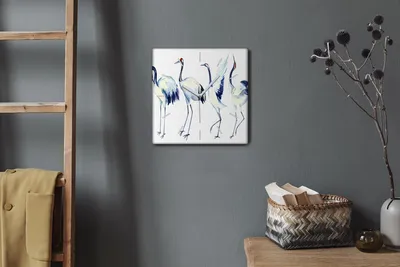 Produktbild von Coloray Hodiny Unikátní 30x30 cm  Tiché hodiny Pro obývací pokoj a kuchyň Nástěnné hodiny Plátno Bílé ručičky hodin - Ptáci zvířat