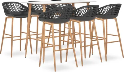 Produktbild von vidaXL 7-tlg. Bar-Set Weiß und Grau