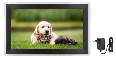 Zdjęcie produktu dla 15,6-calowa cyfrowa ramka na zdjęcia, rozdzielczość 1920 x 1080, ekran dotykowy FHD, inteligentne Wi-Fi, zdjęcia cyfrowe, 32 GB pamięci, natychmiastowe udostępnianie zdjęć i