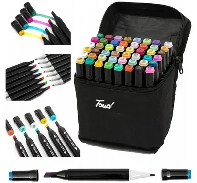 Produktbild von Touch Alkoholmarker Set 36 Stück Doppelseitig mit Tasche