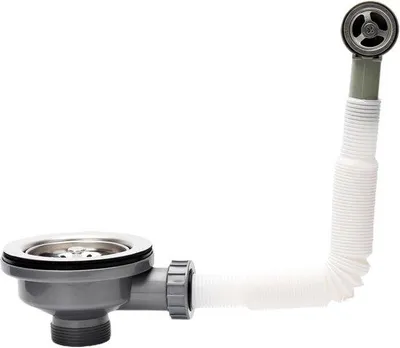 Produktbild von Spülbecken Abfallset mit Überlauf für Hauptspüle 1 Stück Edelstahl