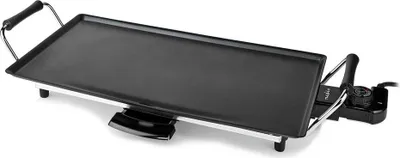 Produktbild von Nedis, Elektrischer Tischgrill 2000W Teppanyaki XL Mit 5 Heizstufen, Schwarz / Silber