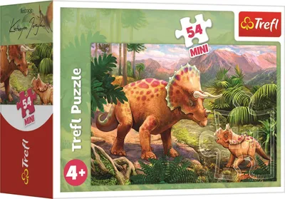 Zdjęcie produktu dla Puzzle mini 54 elementy Niesamowite dinozaury Trefl